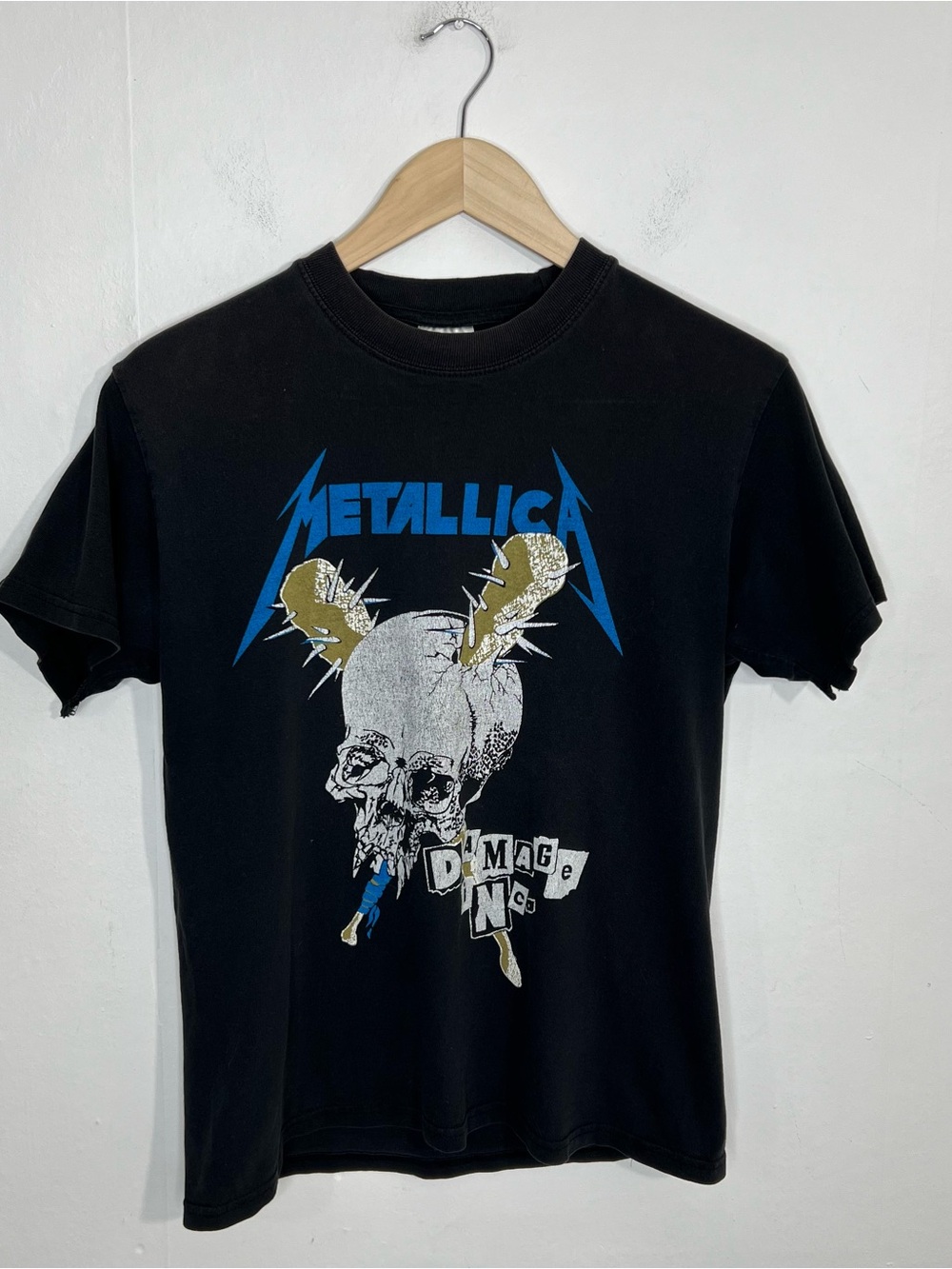 Vintage Metallica Damage Inc. Pushead Band Promo Rare Black T-Shirt Size Small